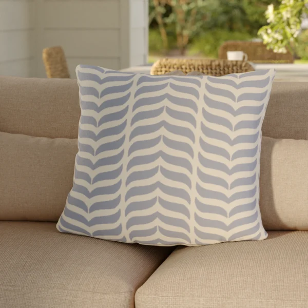 Baleen Indoor/Outdoor Pillow – Ice Blue